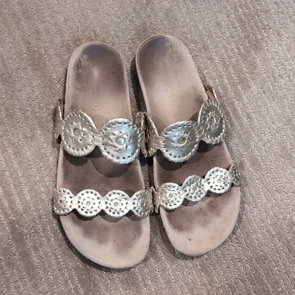 Jack Rogers Gold Sandals - Picture 3 of 7